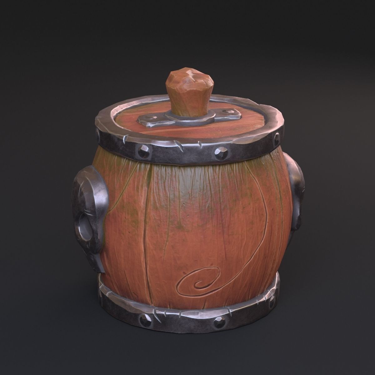 Skull Barrel 3D model_4