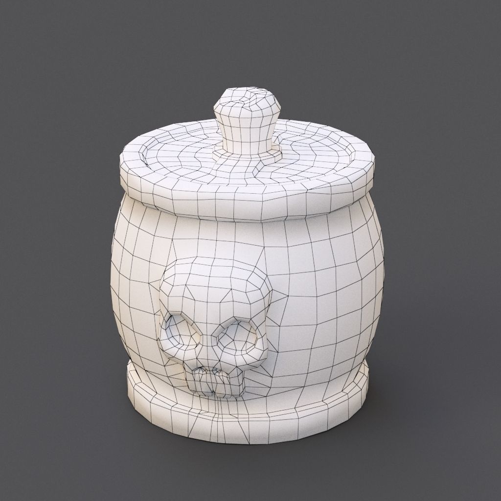 Skull Barrel 3D model_1