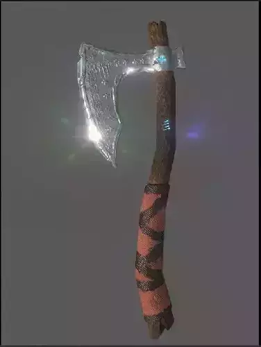 game ready axe Low-poly 3D model