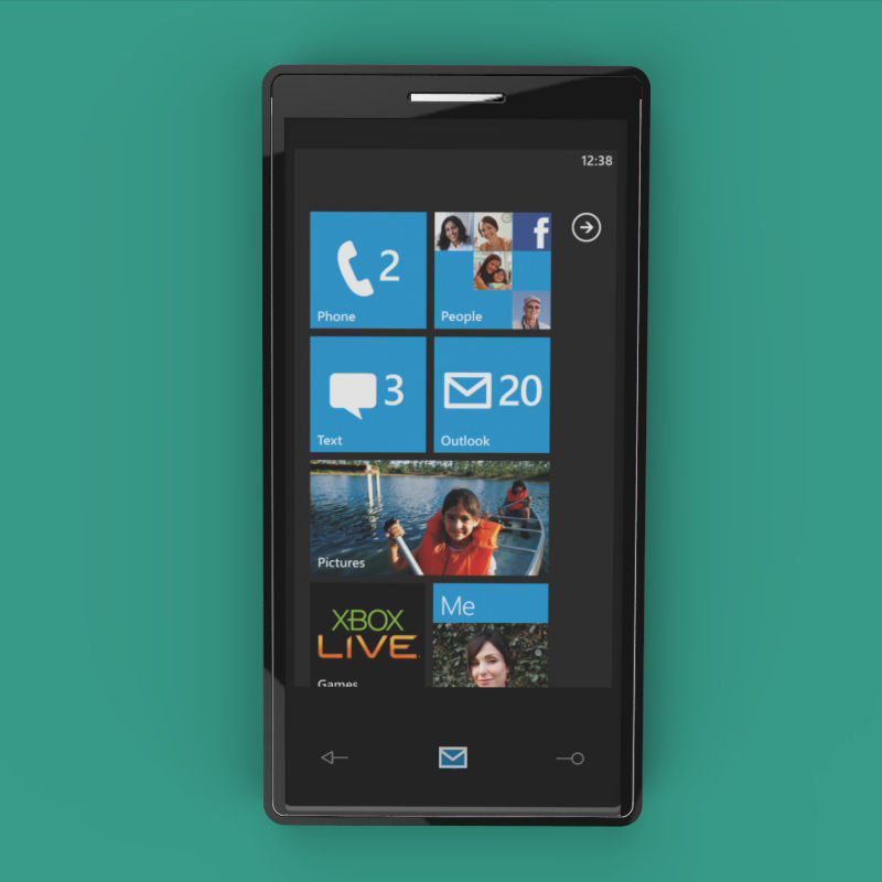 Phone nokia lumia Low-poly 3D model_4