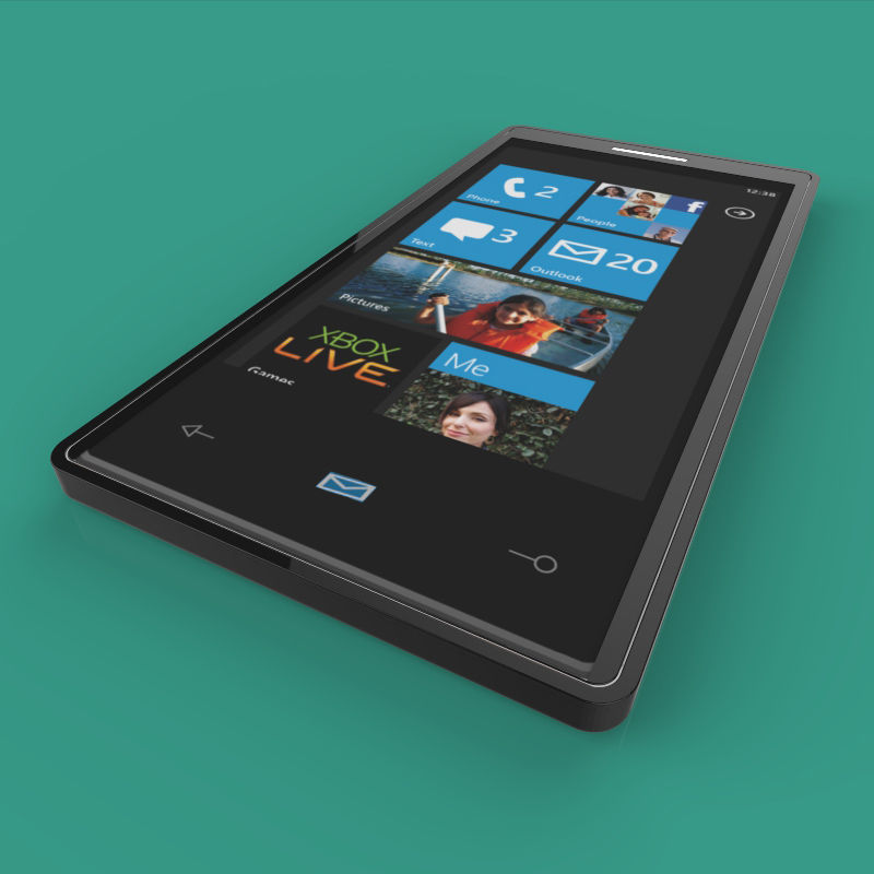 Phone nokia lumia Low-poly 3D model_1