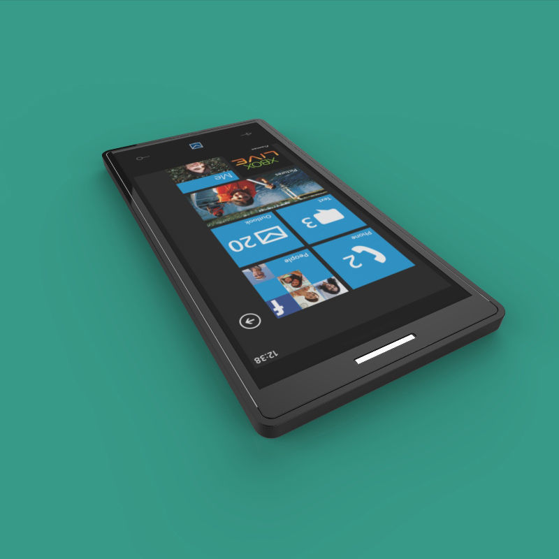 Phone nokia lumia Low-poly 3D model_3