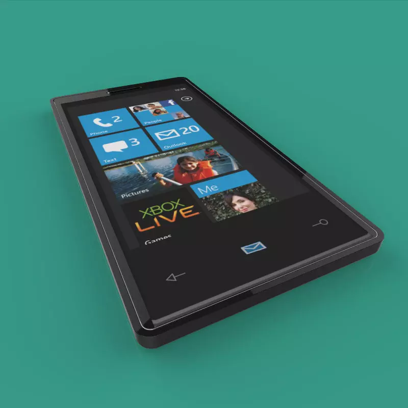 Phone nokia lumia Low-poly 3D model_0