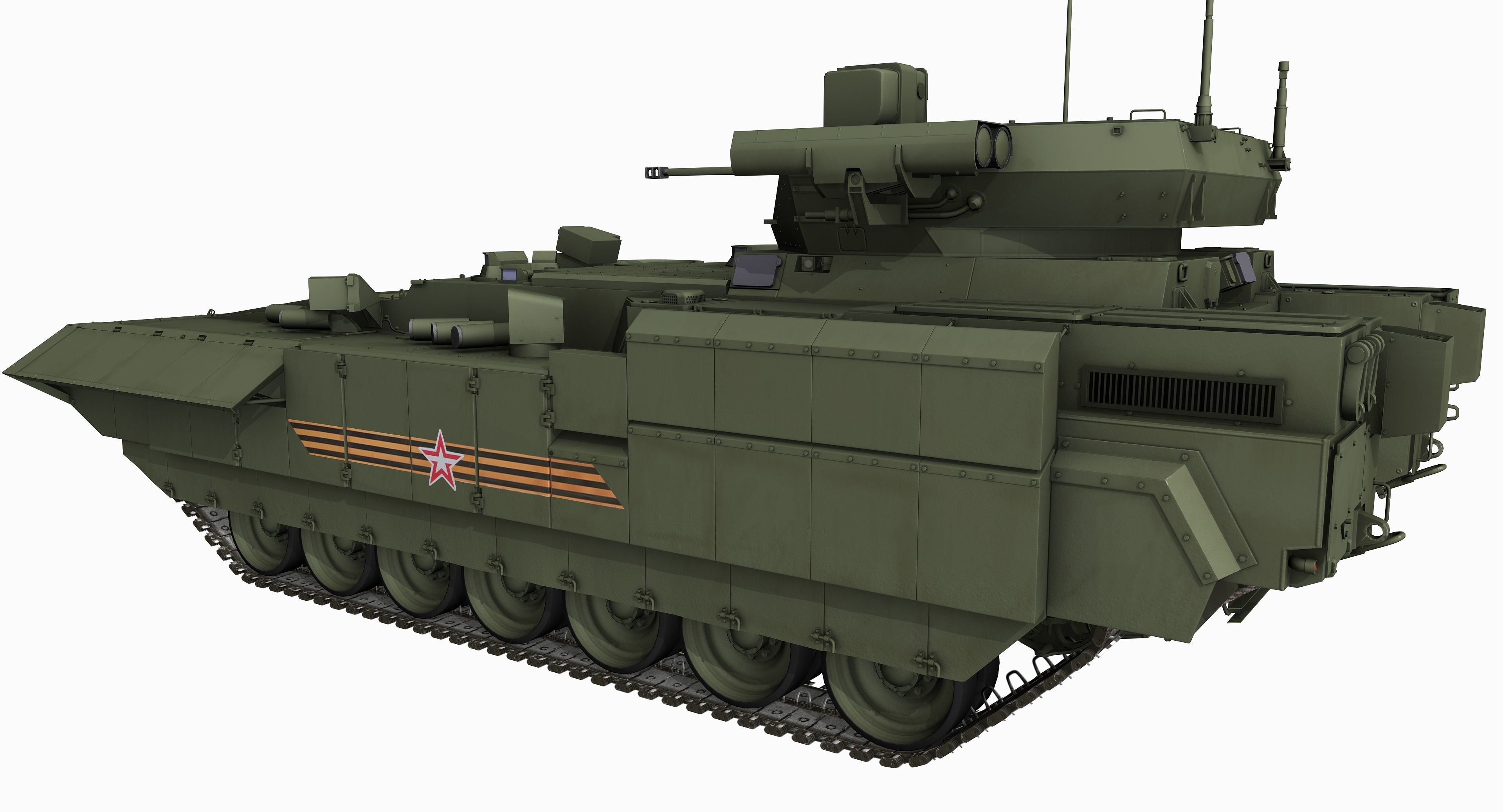 T-15 Armata Russian Heavy APC Game PBR Model Low-poly 3D model_3