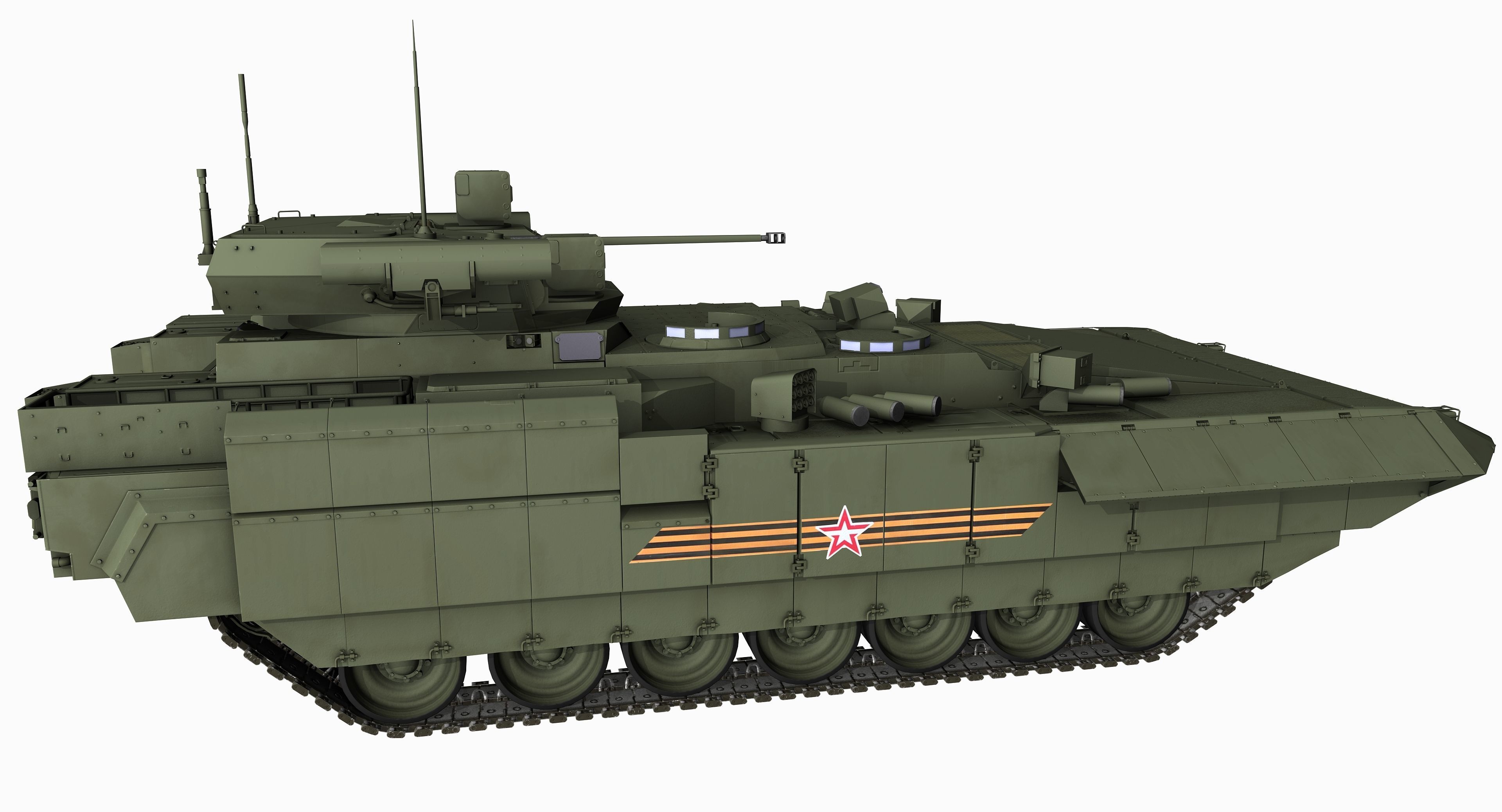 T-15 Armata Russian Heavy APC Game PBR Model Low-poly 3D model_8