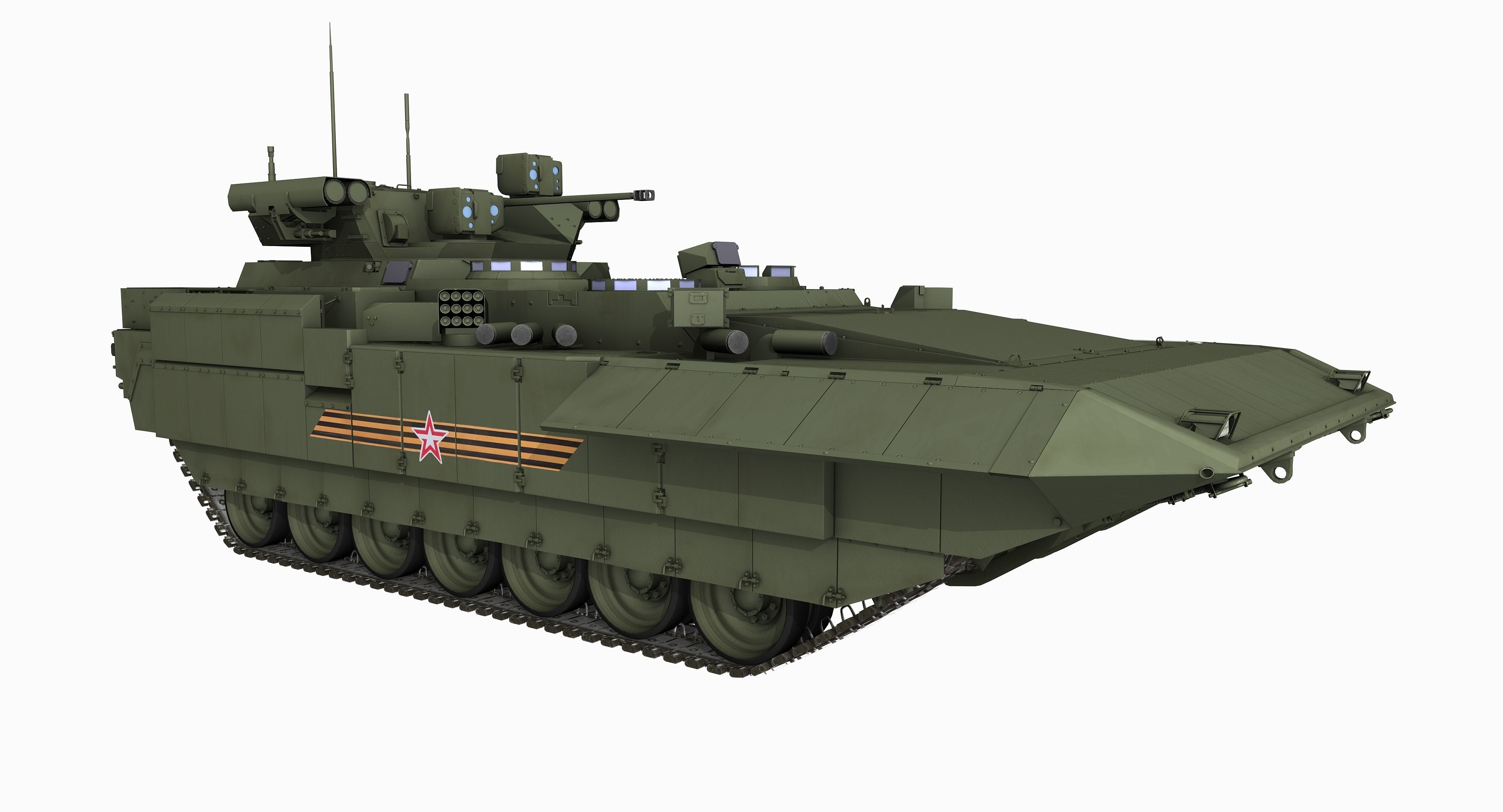 T-15 Armata Russian Heavy APC Game PBR Model Low-poly 3D model_10