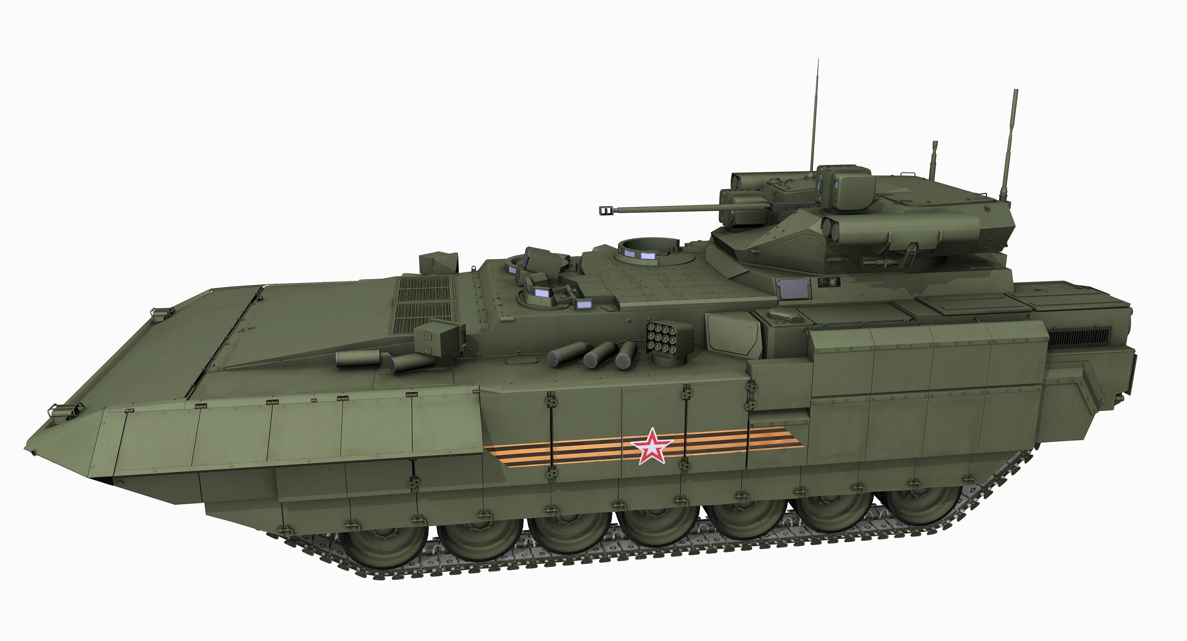 T-15 Armata Russian Heavy APC Game PBR Model Low-poly 3D model_2