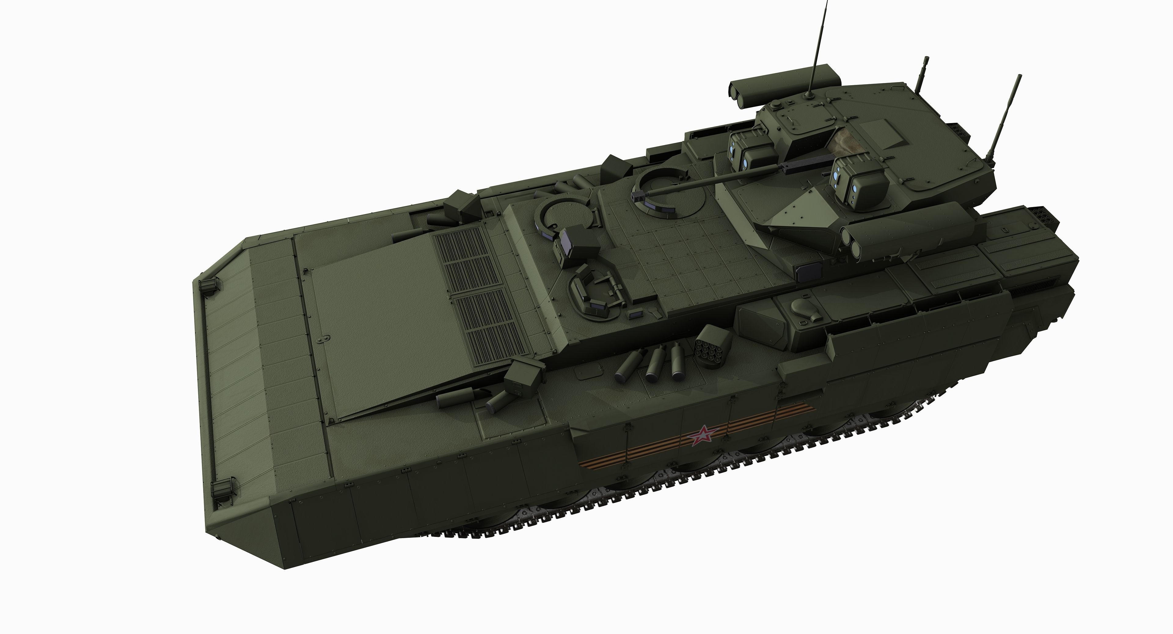 T-15 Armata Russian Heavy APC Game PBR Model Low-poly 3D model_13