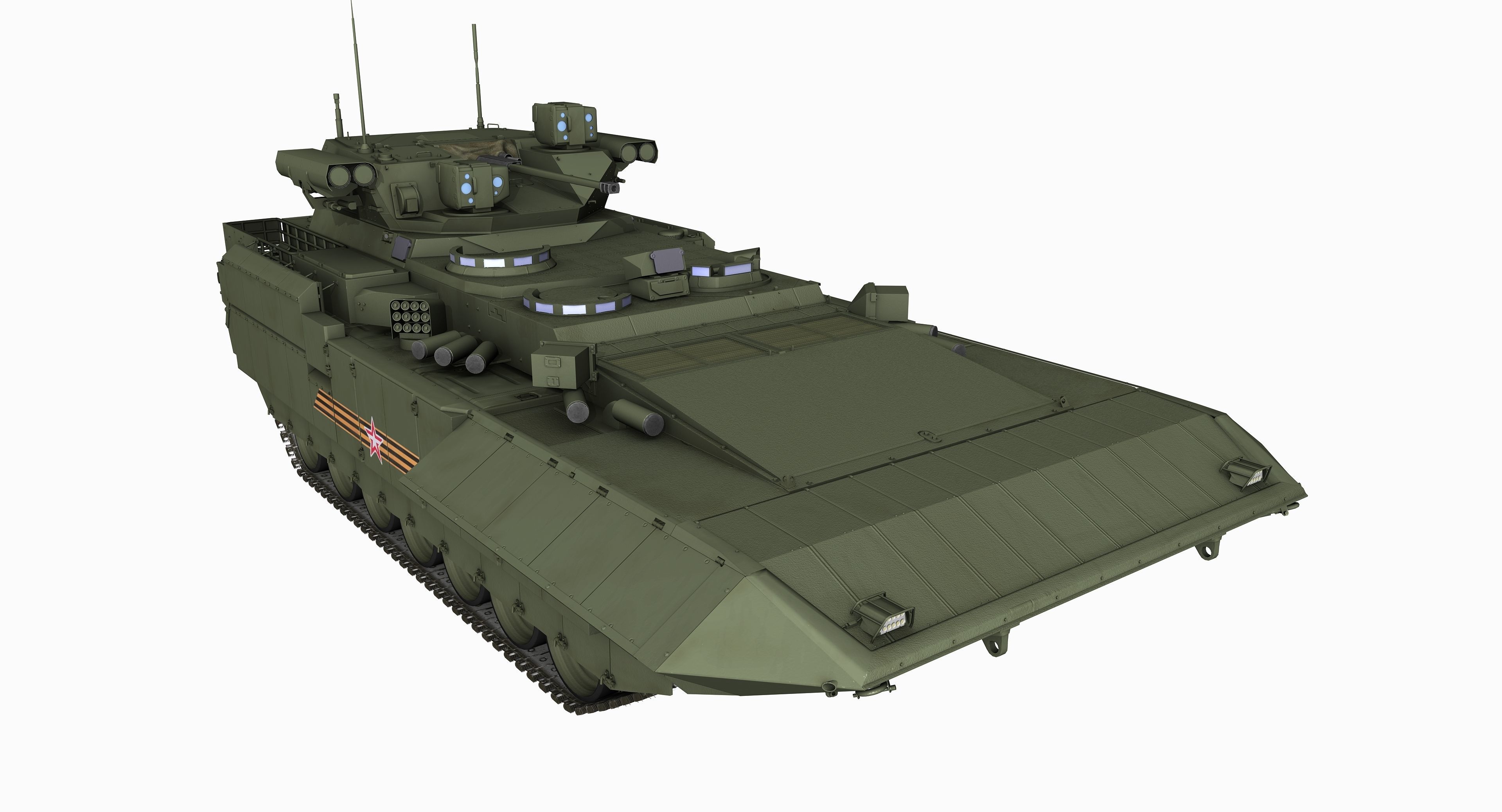 T-15 Armata Russian Heavy APC Game PBR Model Low-poly 3D model_9