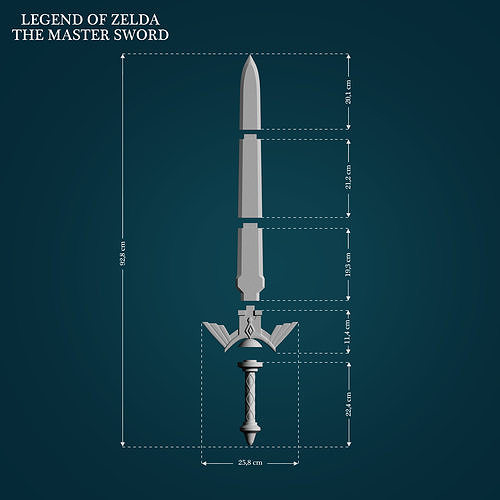 Master Sword from Legend Of Zelda 3D print model