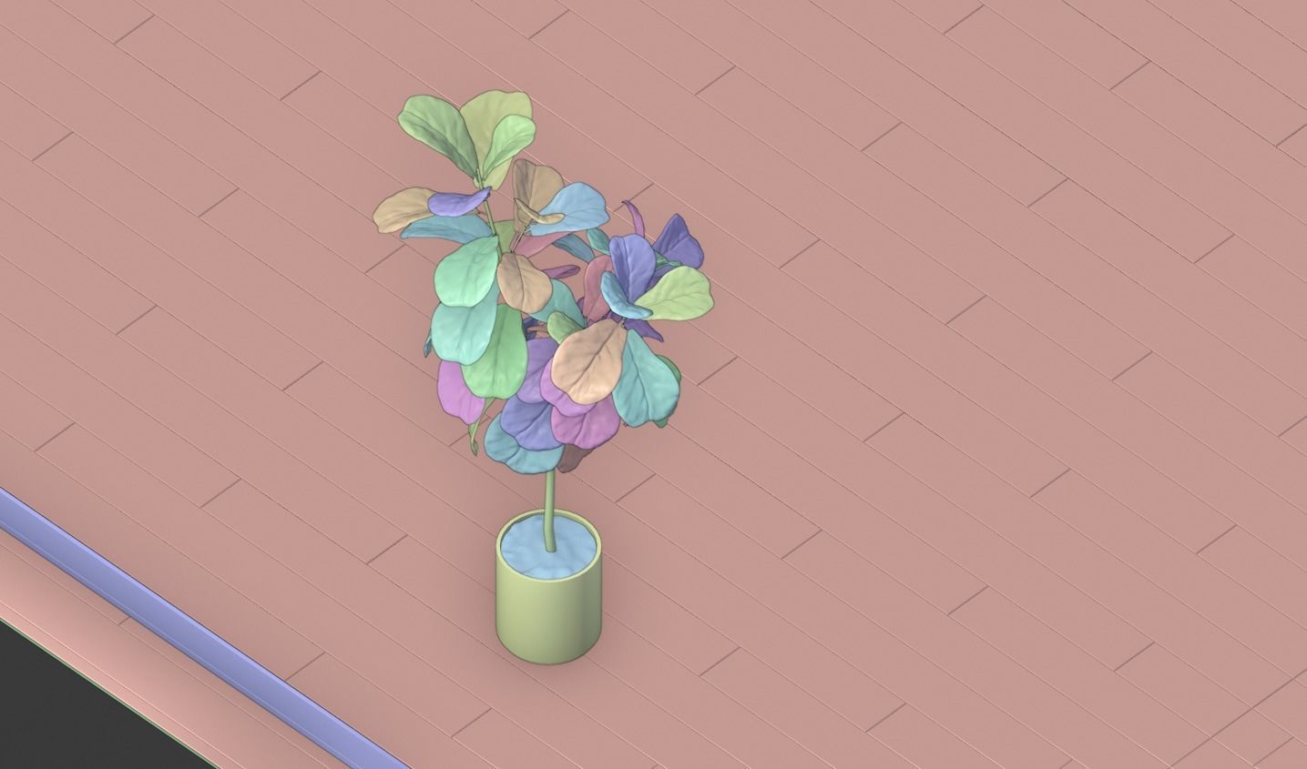 Ficus Lyrata- Fiddle Leaf Fig Plant 3D model_20