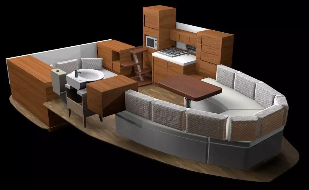 interior of a yatch 3D model