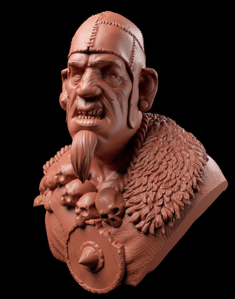 Giant bust Free 3D print model_5