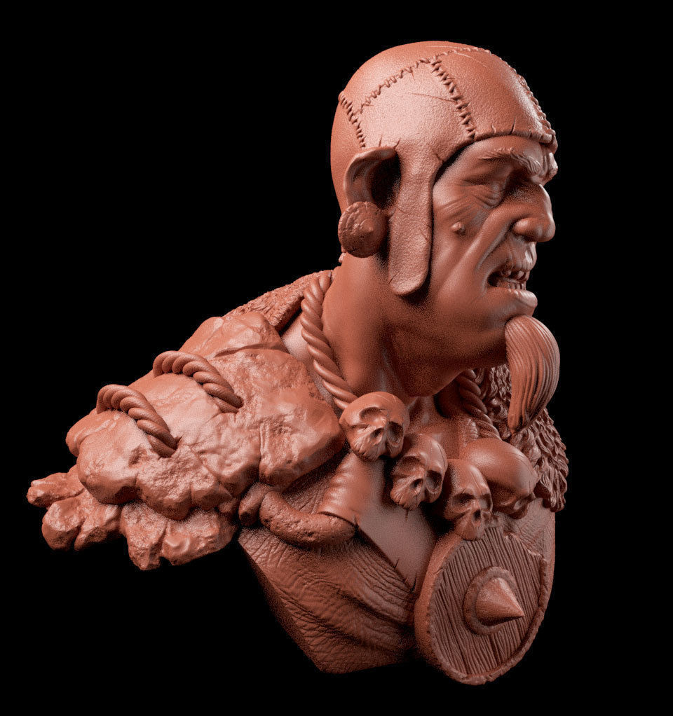 Giant bust Free 3D print model_1