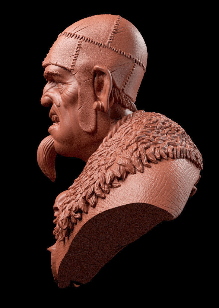 Giant bust Free 3D print model_3