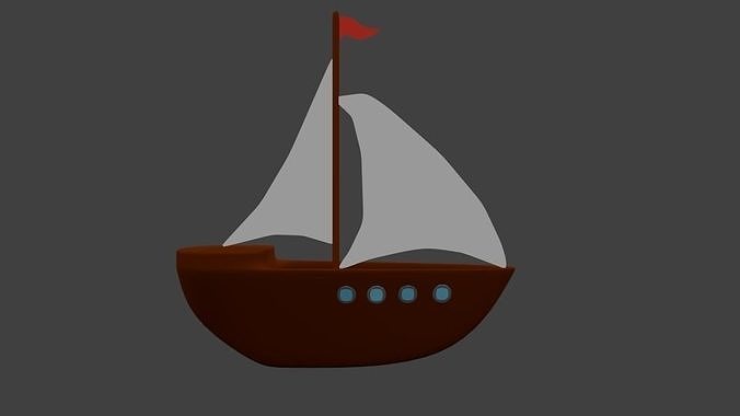 Sailing ship Free low-poly 3D model