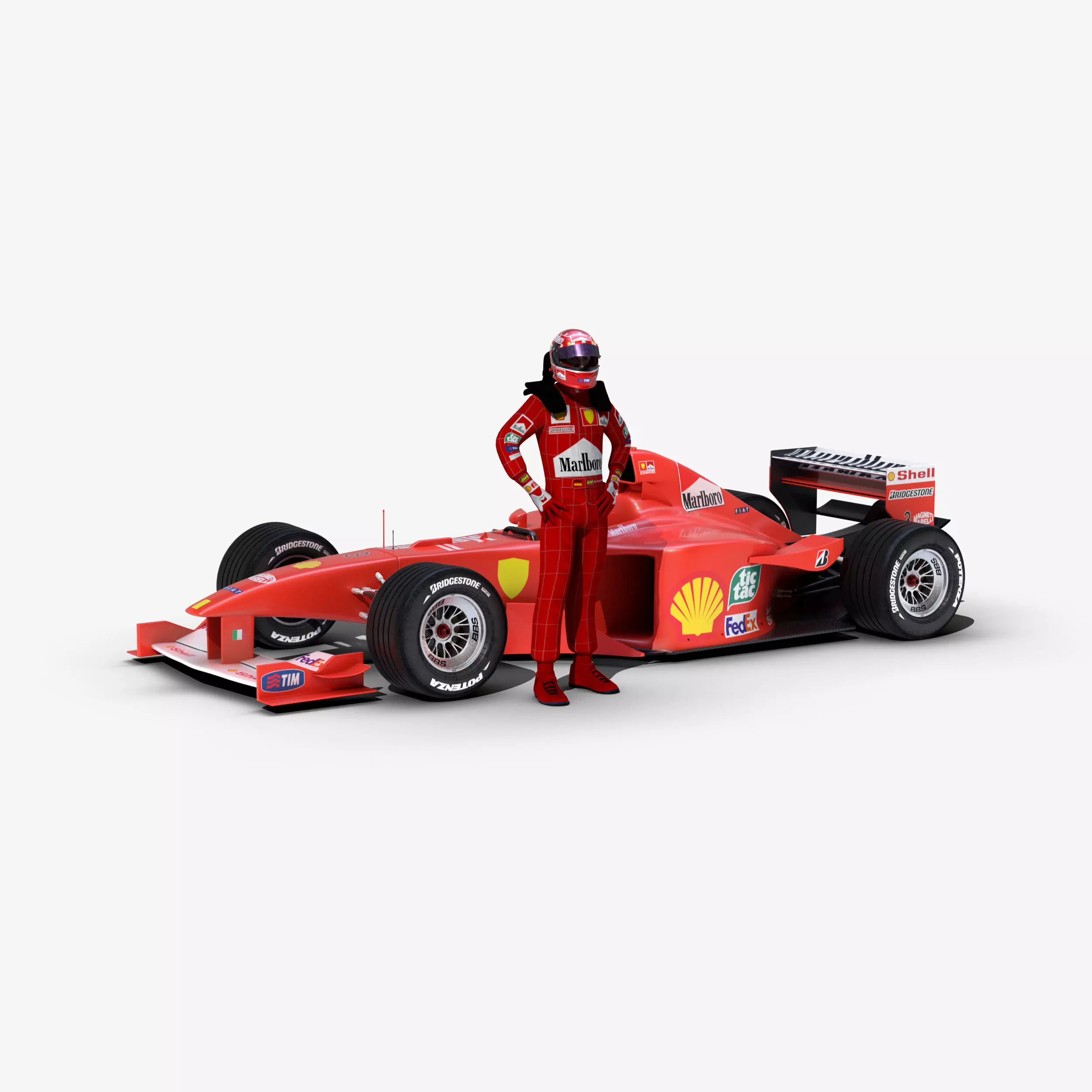 Formula 1 2000 Low-poly 3D model