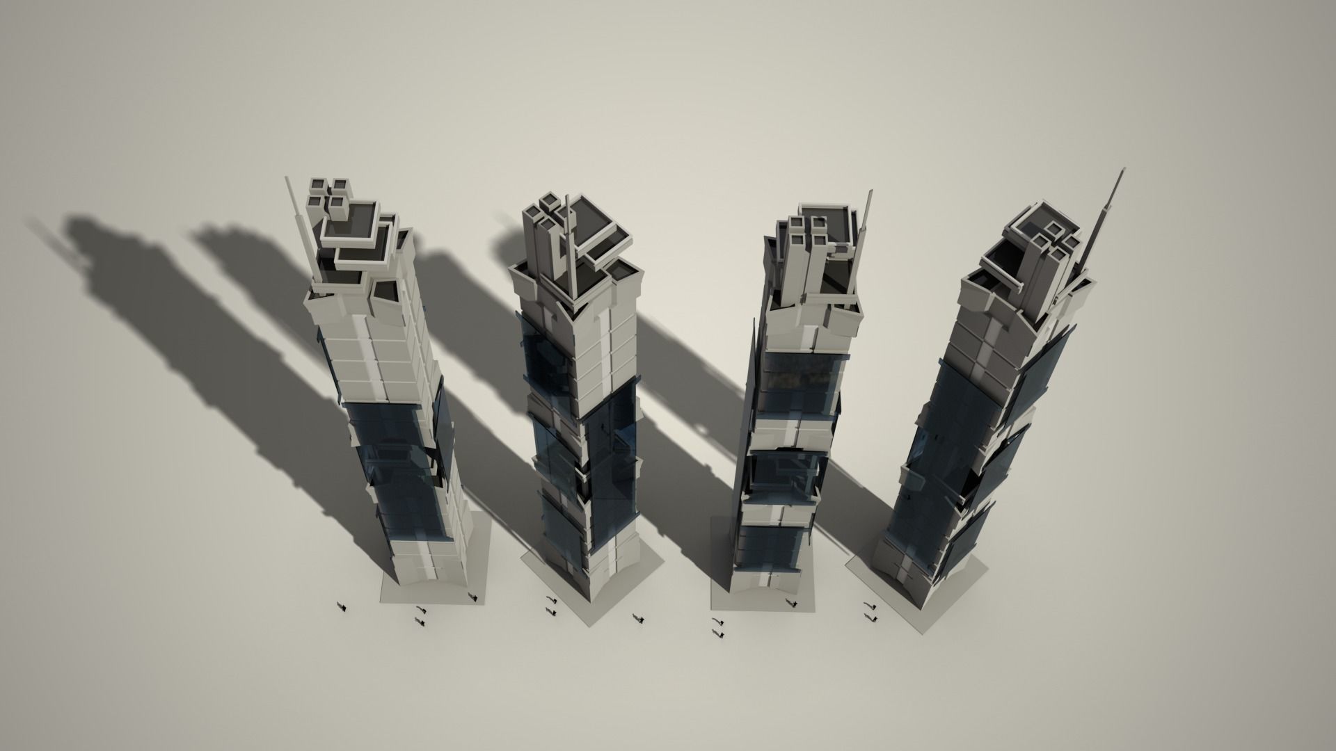 Iso Tower09 Low-poly 3D model_1