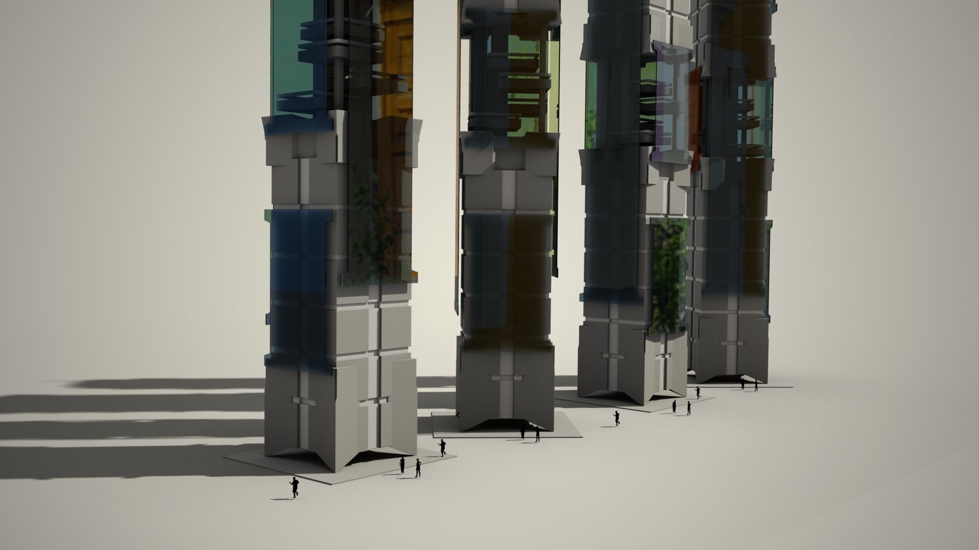 Iso Tower09 Low-poly 3D model_2