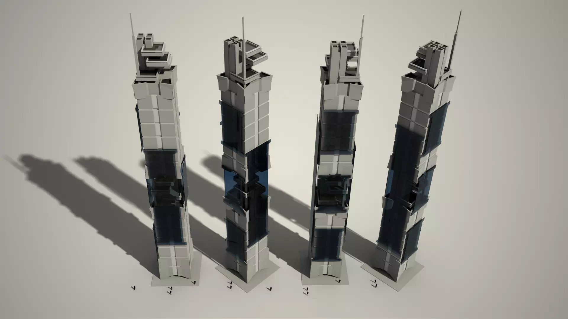Iso Tower09 Low-poly 3D model_0