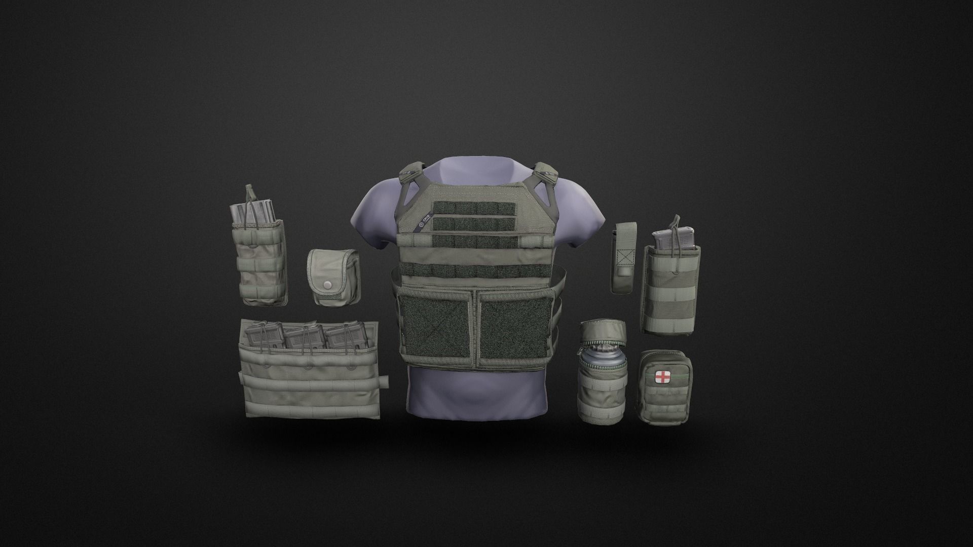 JPC Vest Low-poly 3D model_4