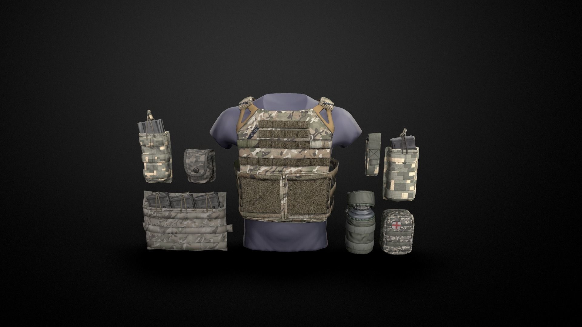 JPC Vest Low-poly 3D model_8