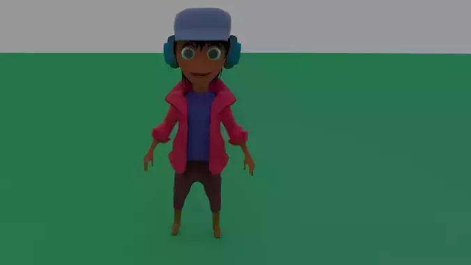 Micky cartoon character with headphones