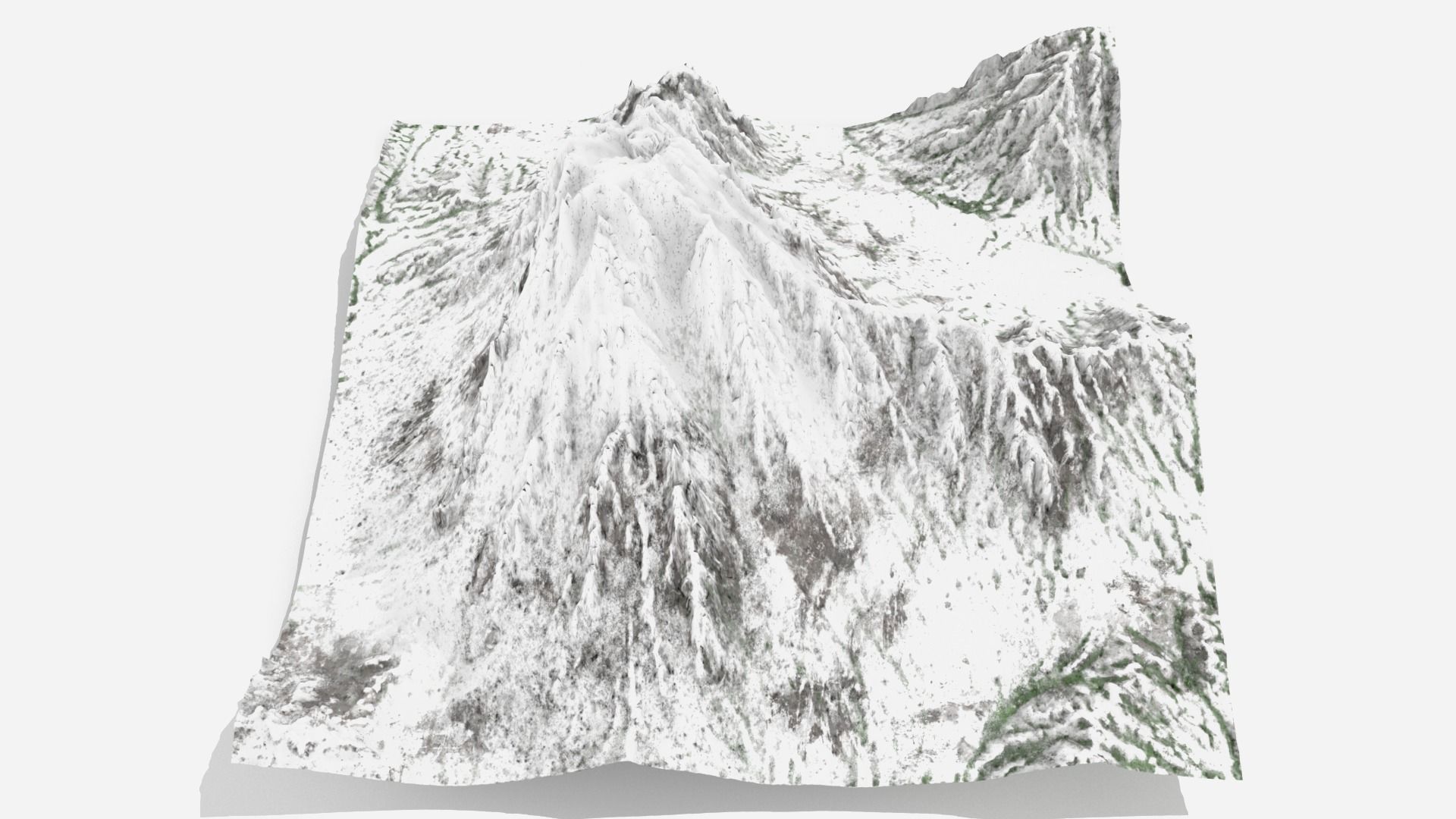 Snow Capped Mountains Landscape  3D model_2