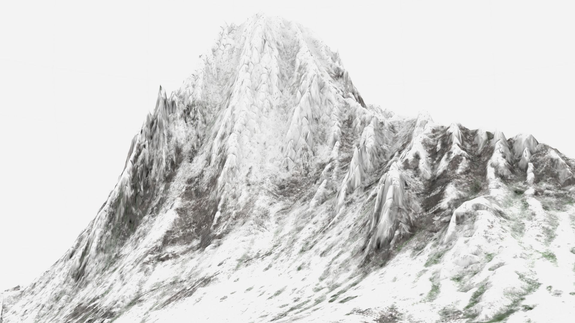 Snow Capped Mountains Landscape  3D model_6