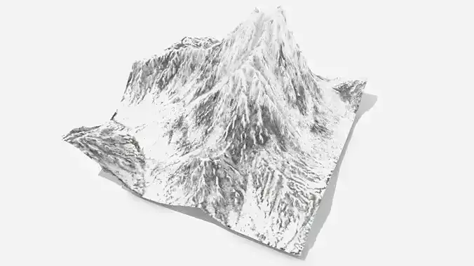 Snow Capped Mountains Landscape  3D model Snow Capped Mountains Landscape  3D model