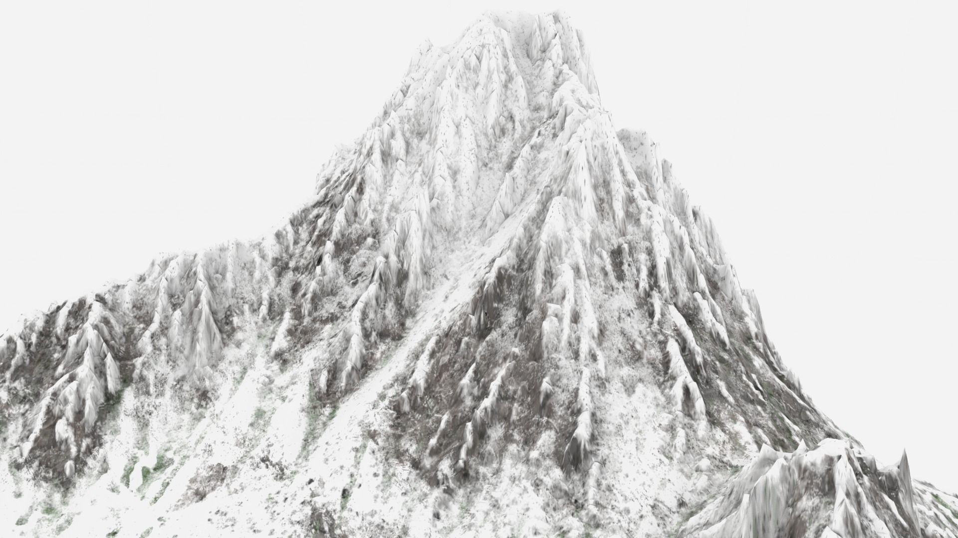 Snow Capped Mountains Landscape  3D model_5