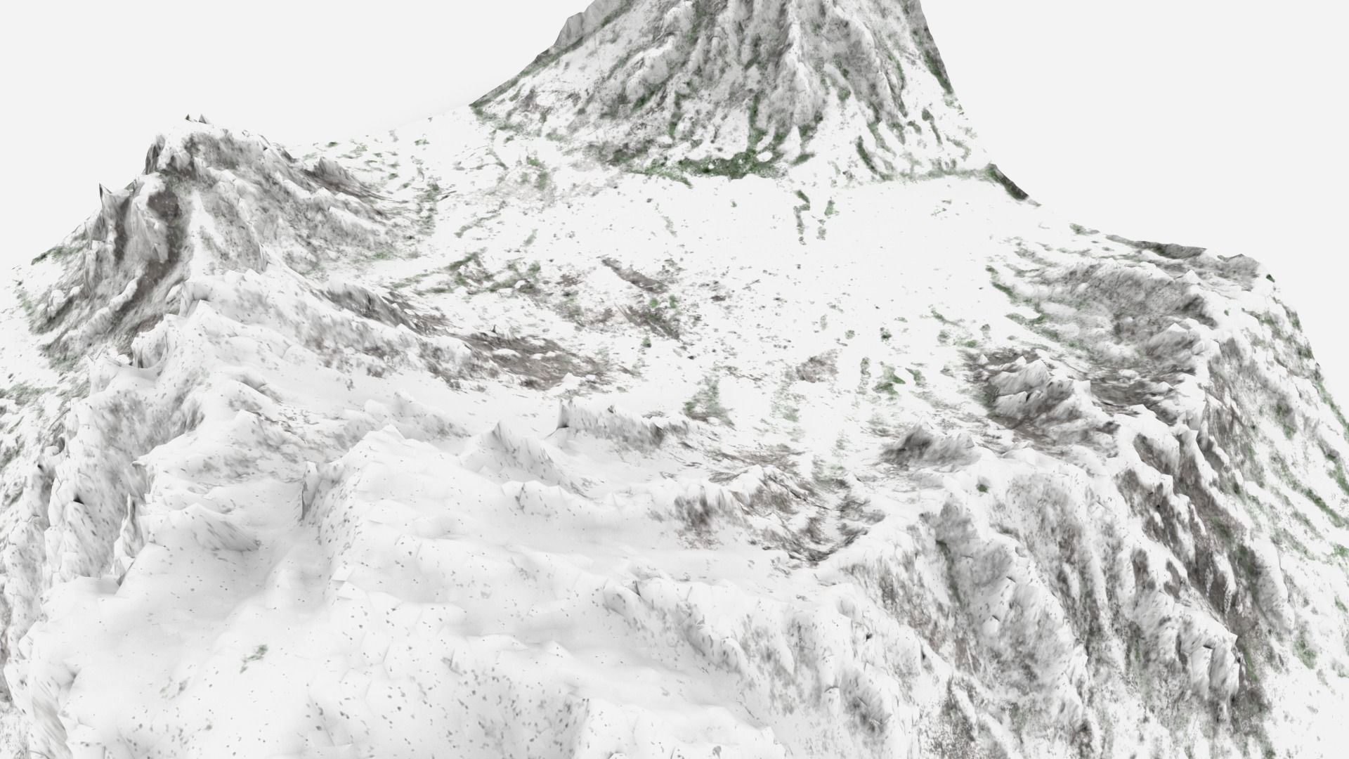 Snow Capped Mountains Landscape  3D model_7