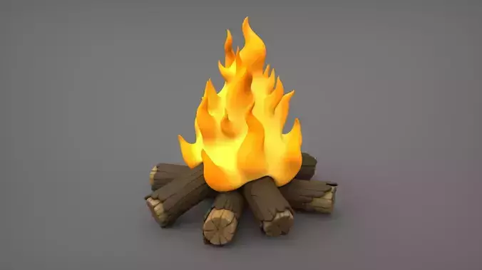Bonfire Cartoon  3D print model
