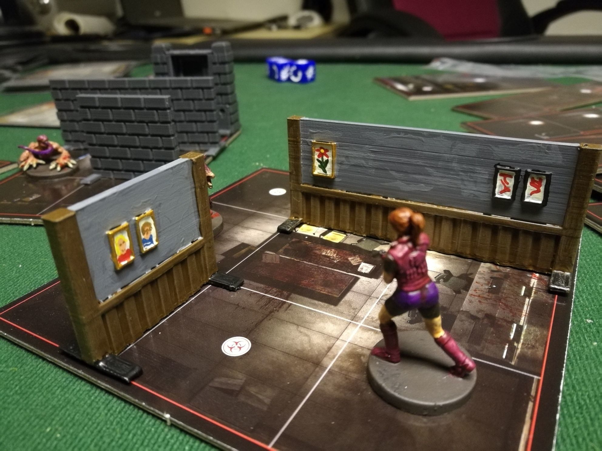 Walls for Resident Evil 2 the board game Free 3D print model_1