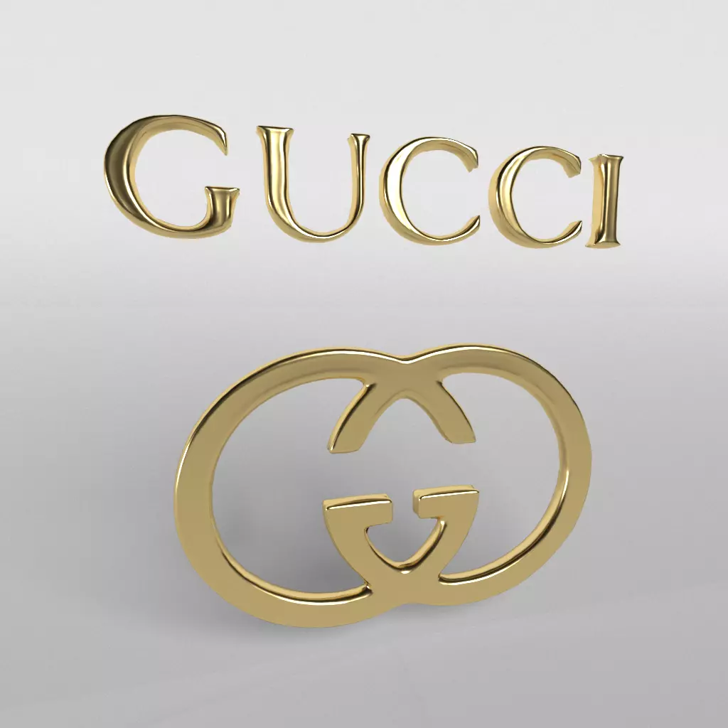 Gucci Logo 01 Free low-poly 3D model