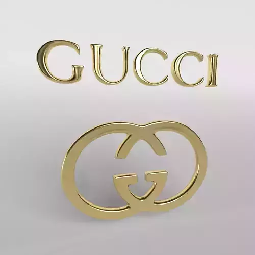 Gucci Logo 01 Free low-poly 3D model