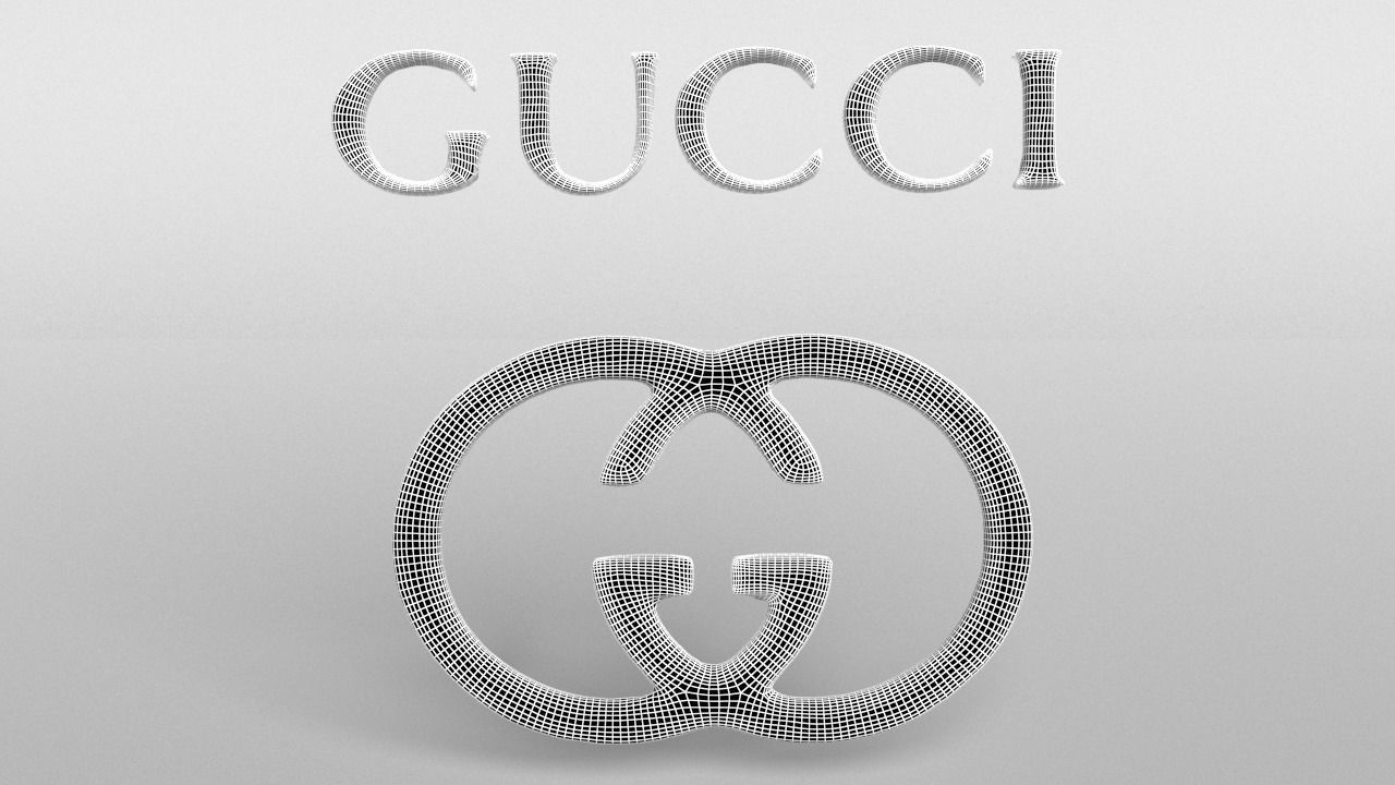 Gucci Logo 02 Free low-poly 3D model_6