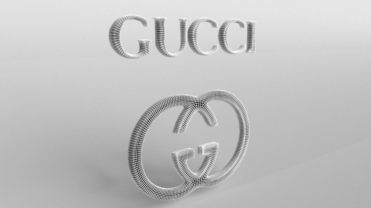 Gucci Logo 02 Free low-poly 3D model_8