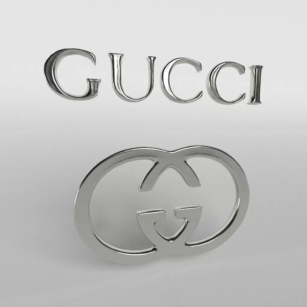 Gucci Logo 02 Free low-poly 3D model_0
