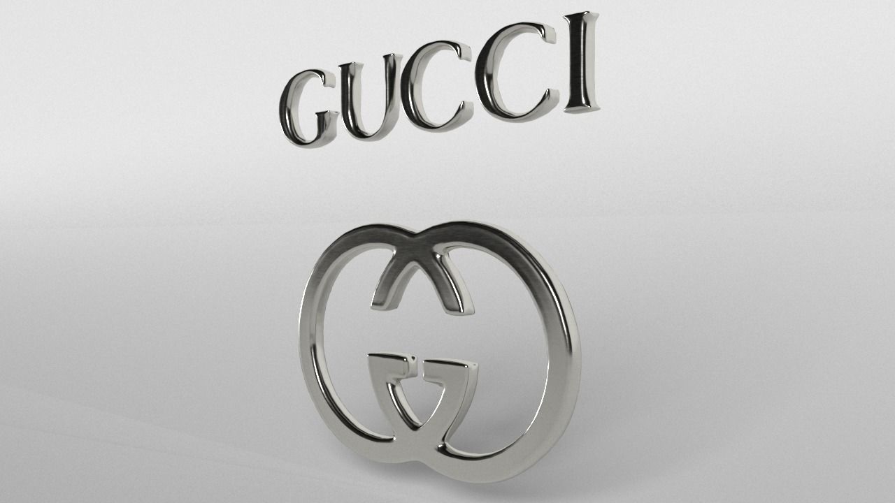 Gucci Logo 02 Free low-poly 3D model_3