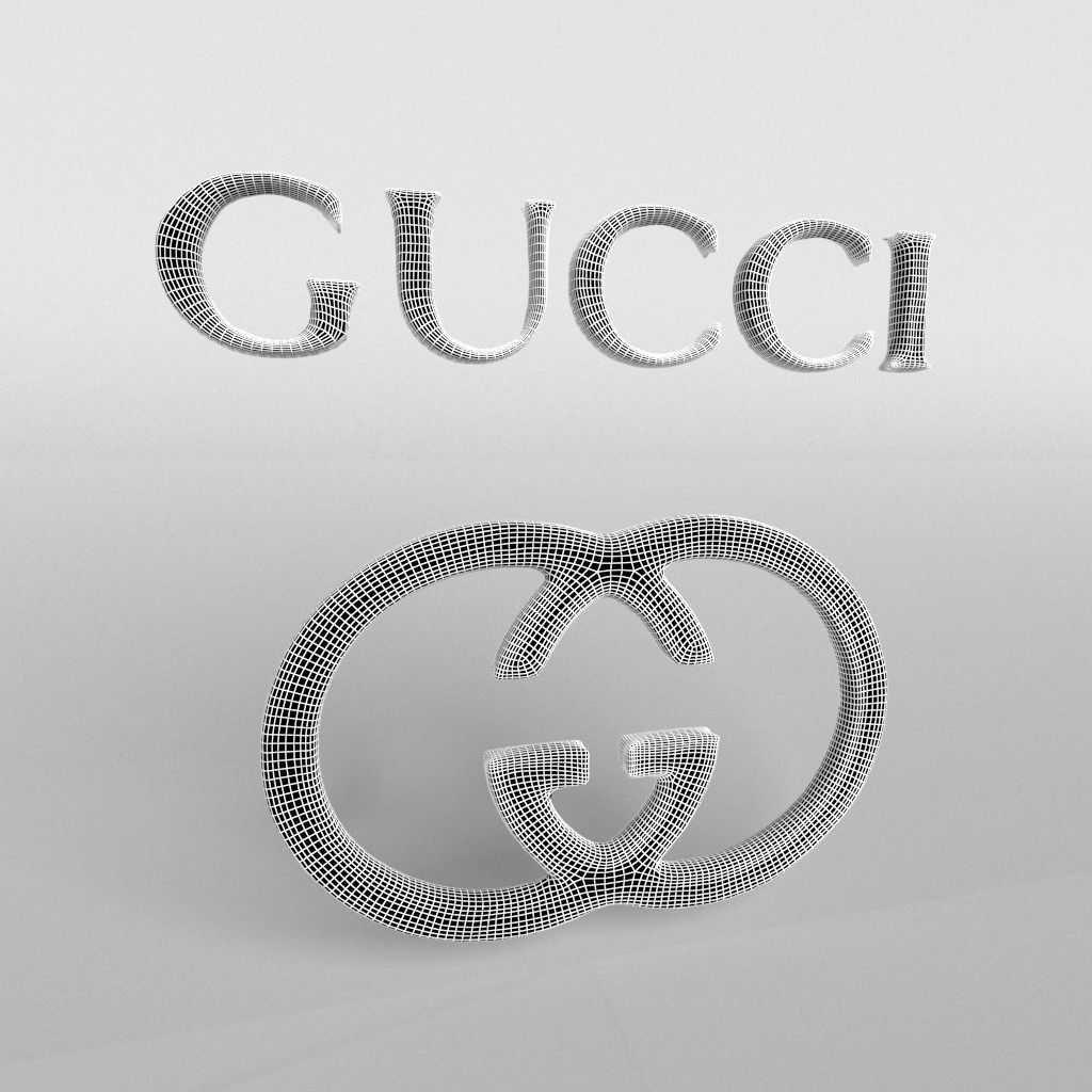 Gucci Logo 03 Free low-poly 3D model_5