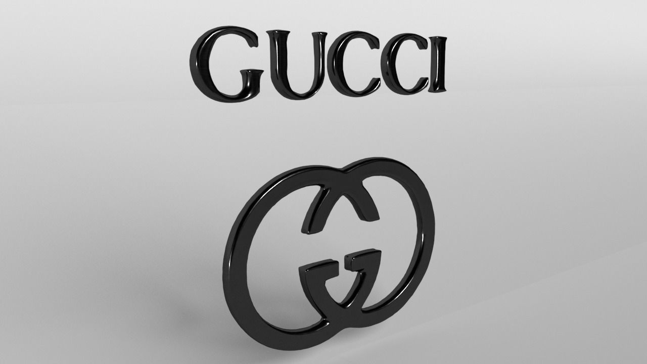 Gucci Logo 03 Free low-poly 3D model_4
