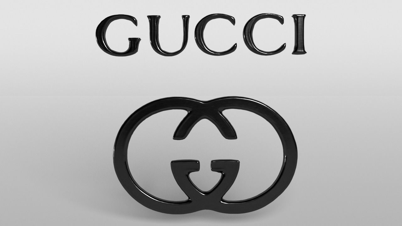 Gucci Logo 03 Free low-poly 3D model_2