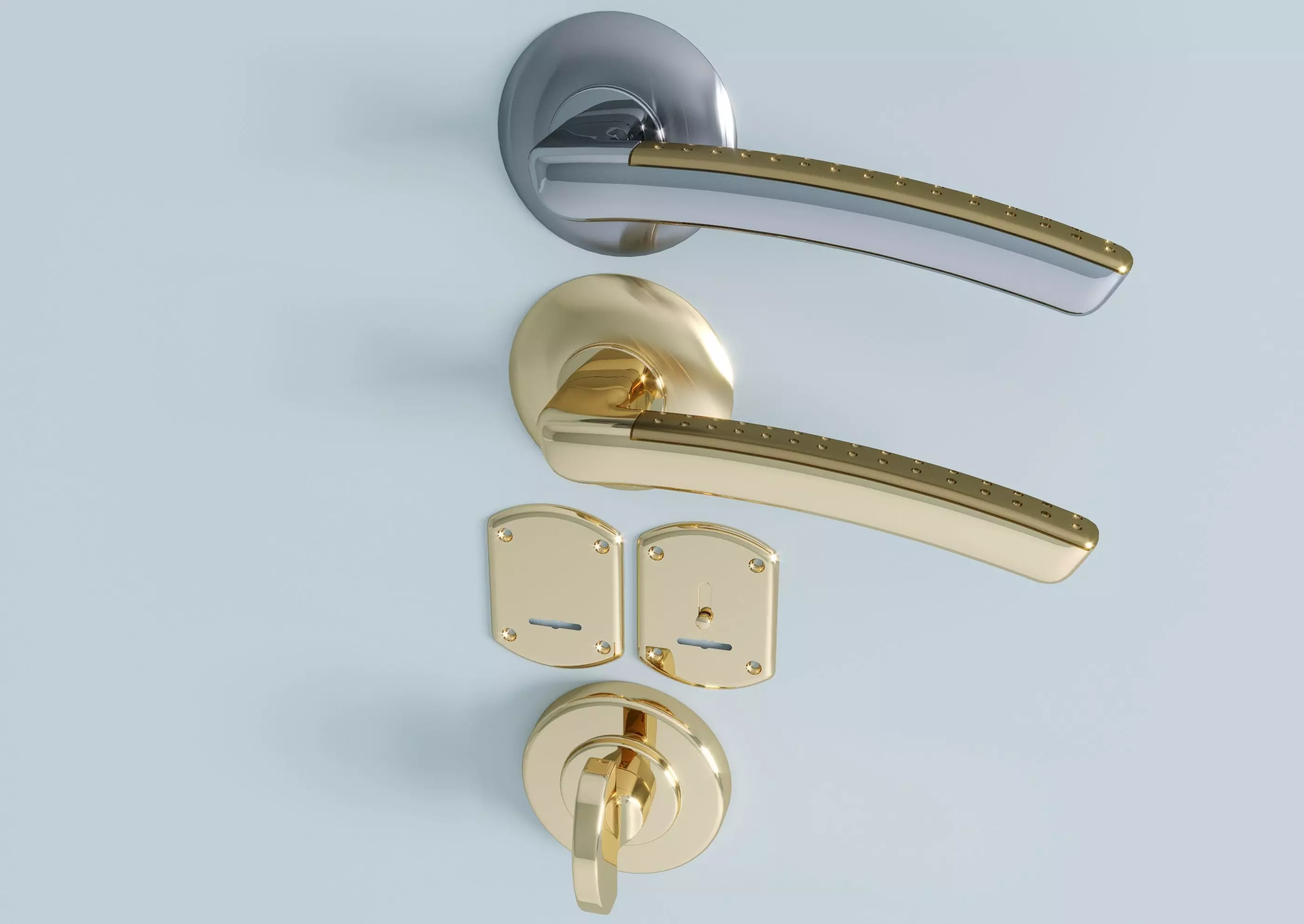 Door handle Armadillo 3D model_0