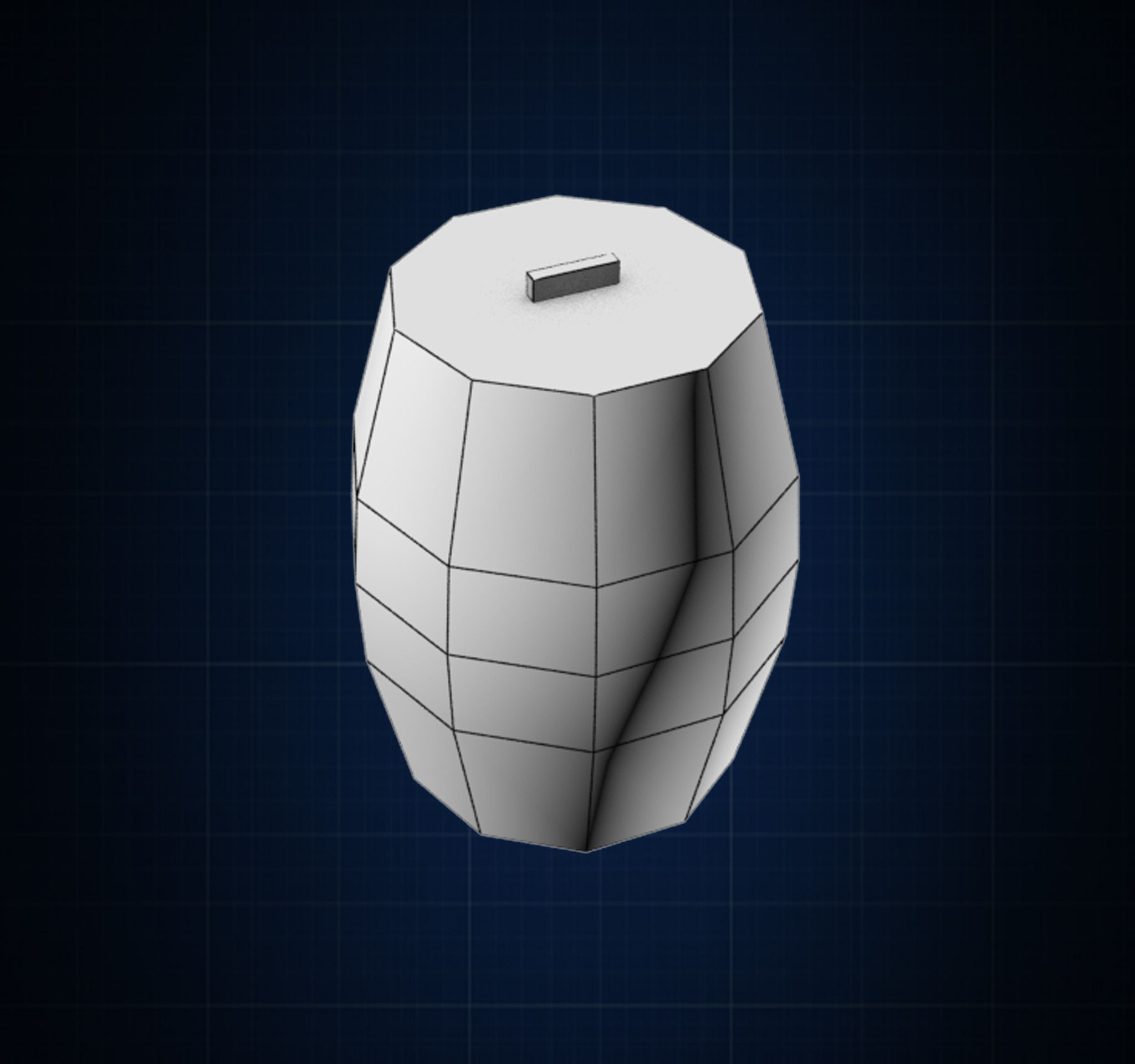 Barrel Low Poly two wooden barrels Low-poly 3D model_3