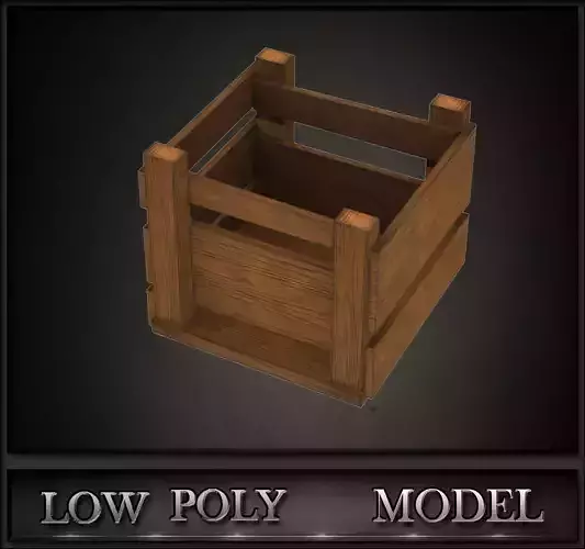 Crate Low Poly wooden