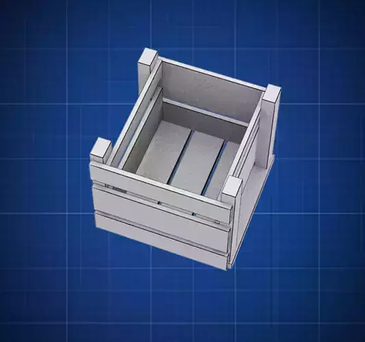 Crate Low Poly wooden