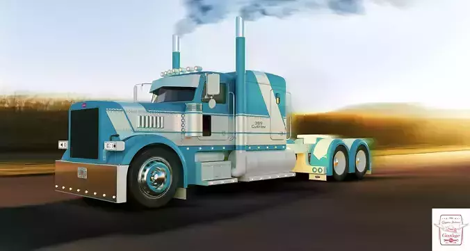 Peterbilt - 389 - EXHD - Blue
