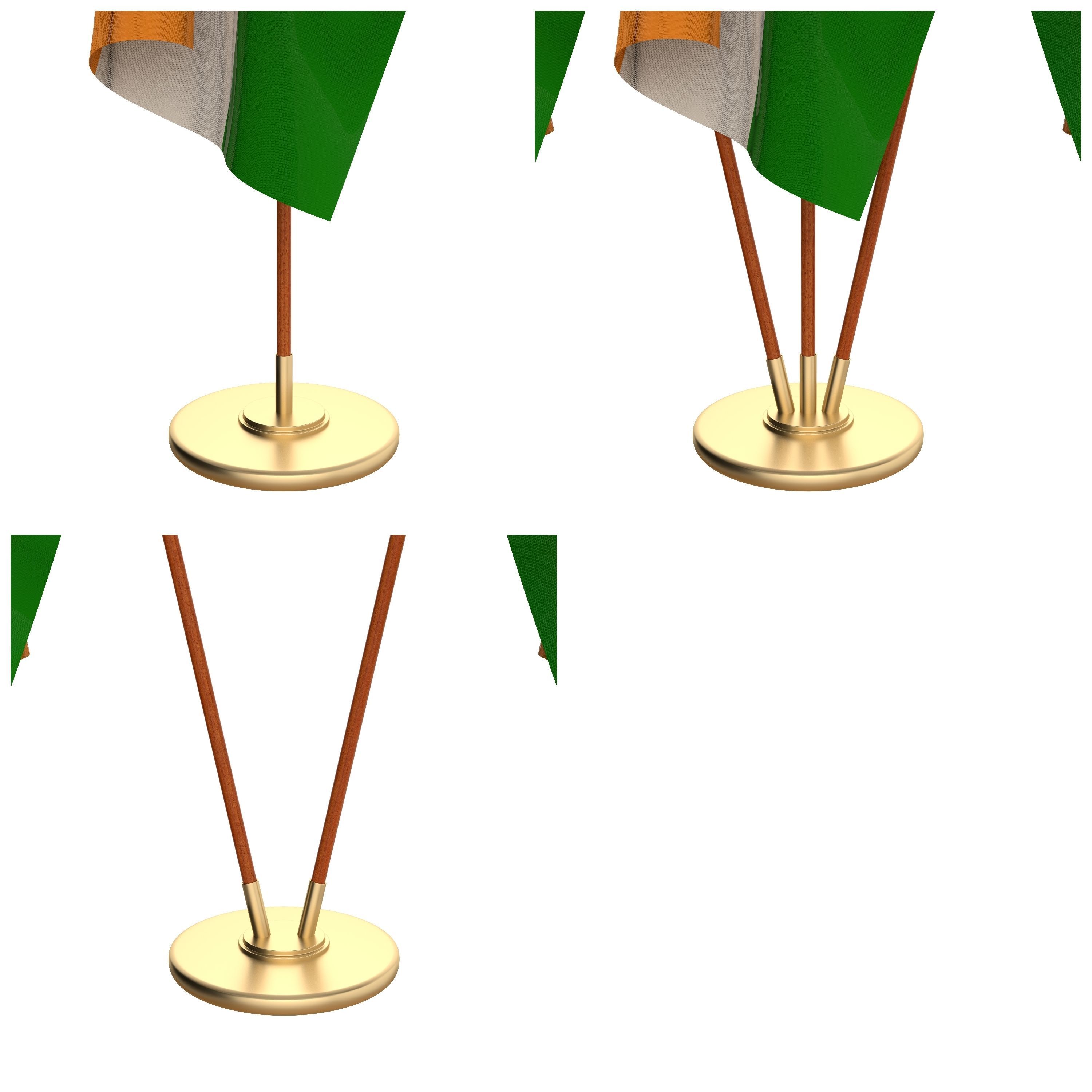 India Flag Pack 3D model_2