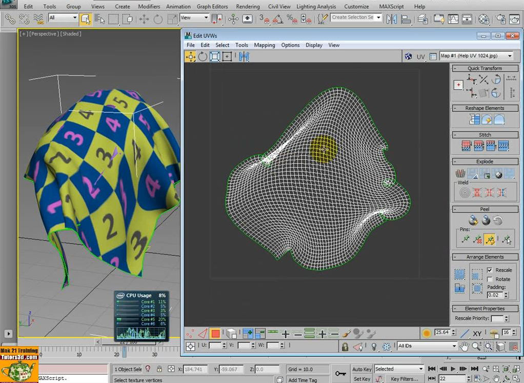 3ds max 2014 Unwrap Mapping vol 35 Italiano MP4 3D model_23